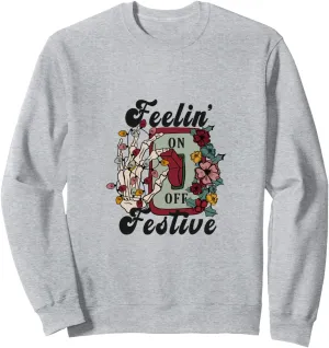 Feeling On Festive Light Up the Holiday Switching on Festive Sweatshirt
