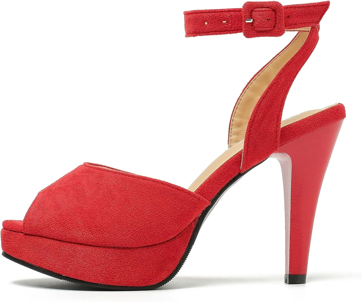 fereshte Women's High Heels Platform Sandals Ankle Strap Slingback Dress Sandal Pump Shoes