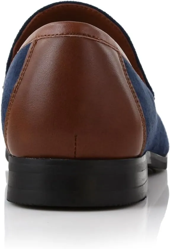 Ferro Aldo Demitri MFA19683 Classic Moc-Toe Penny Loafers with Decorative Buckle