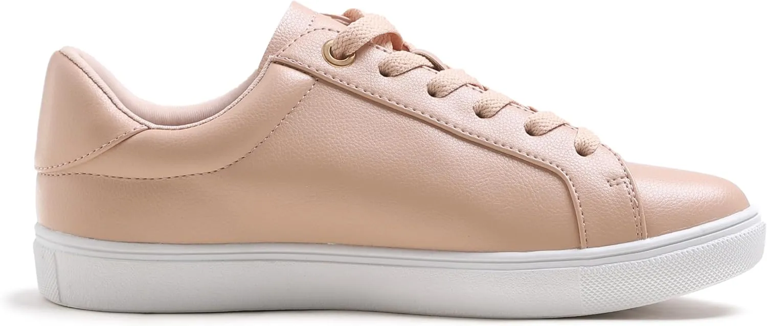 FEVERSOLE Women's Fashion Lightweight Spring Summer Vegan Leather Sneaker Casual Comfort Walking Shoes