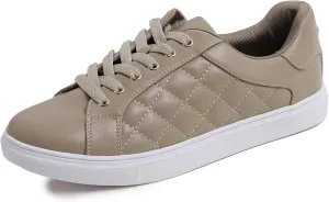 FEVERSOLE Women's Featured PU Leather Colorful Lace Up Sneaker