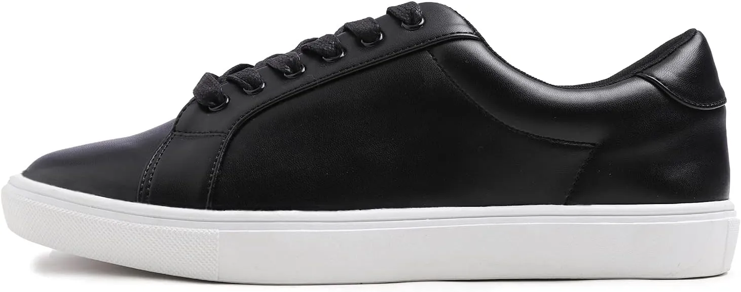 FEVERSOLE Women's Featured PU Leather Colorful Lace Up Sneaker