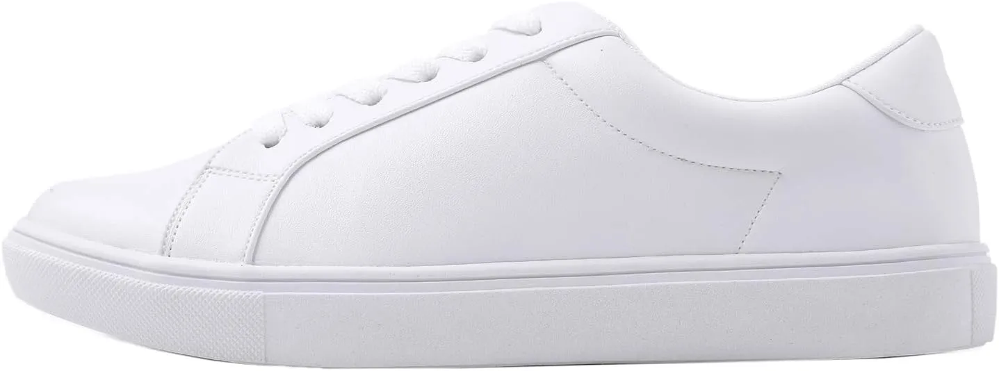 FEVERSOLE Women's Featured PU Leather Colorful Lace Up Sneaker
