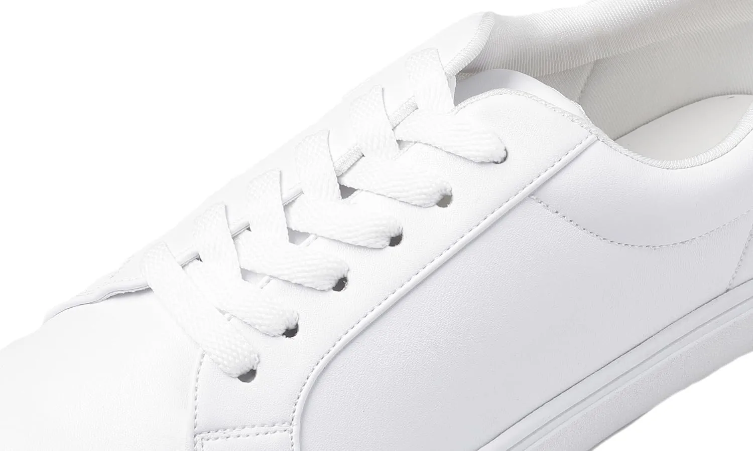 FEVERSOLE Women's Featured PU Leather Colorful Lace Up Sneaker