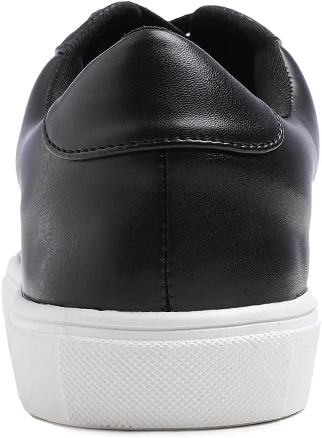 FEVERSOLE Women's Featured PU Leather Colorful Lace Up Sneaker