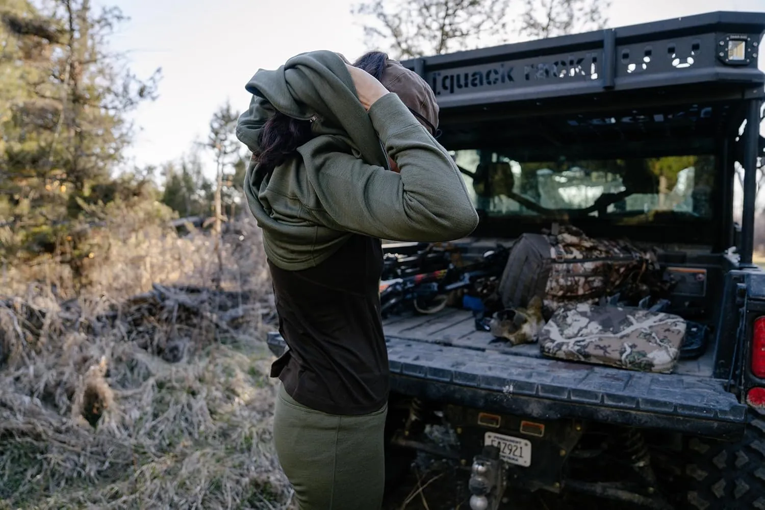 First Lite Women's Wick Short Sleeve Crew Shirt - Ultralight Merino Wool Camo Hunting T-Shirt