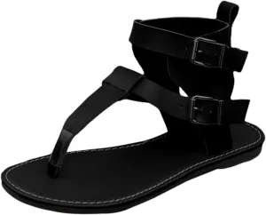 Flat Bohemian Sandals for Women Rhinestone Open Toe Slip on Casual Sandal Comfortable Walking Flat Sandals