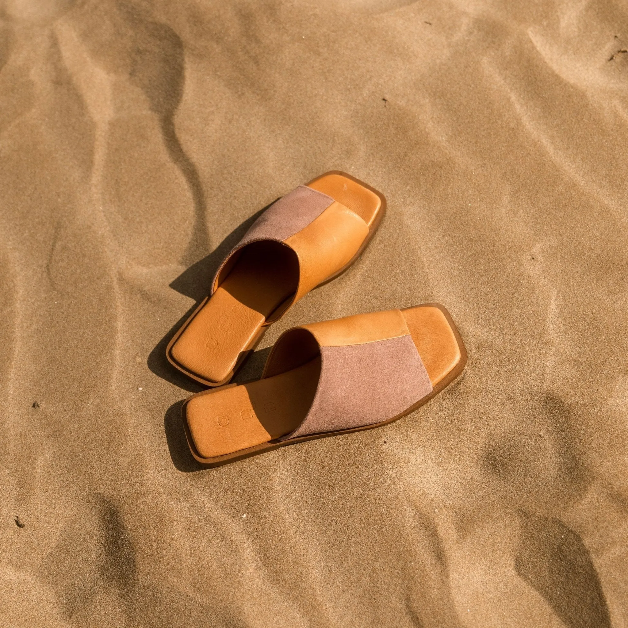 Flat Duo - Suede Antico & Nappa Ginger