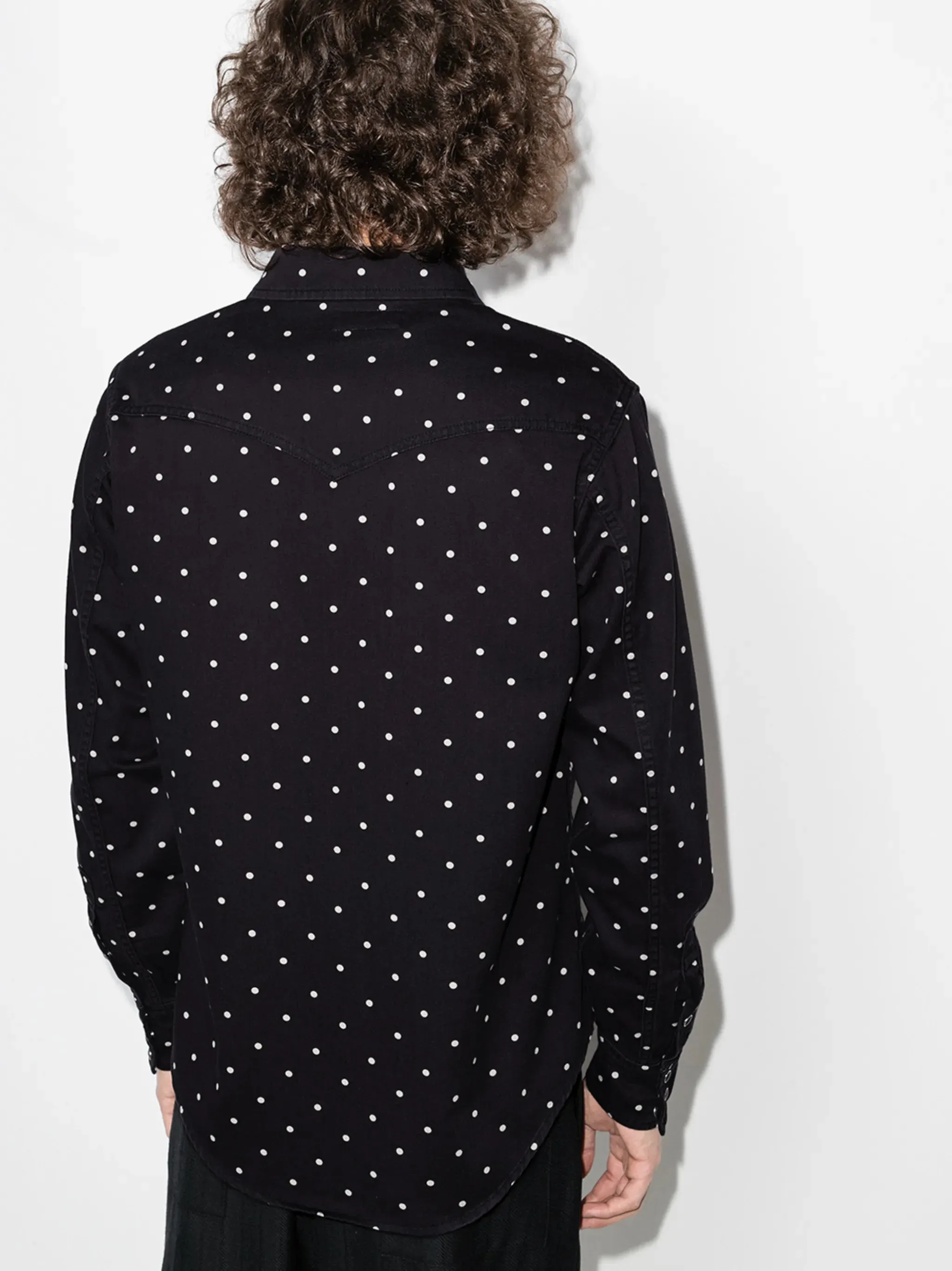 Flexible dot Western shirt polka Flat-rate discount