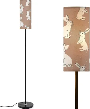 Floor Lamp for Living Room Cute Rabbit seamless pattern flat cute polka dots simple minimal Light Stand Lamp with Remote Control Dimmable LED Tall Lamps for Bedrooms Reading Western Home Decor