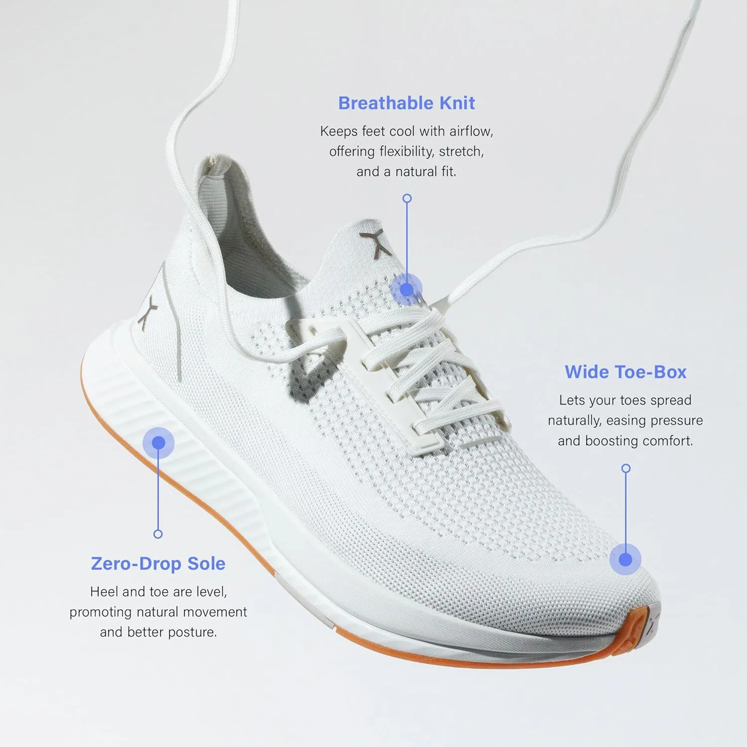 FLUX FOOTWEAR Men’s and Women’s Adapt Runner Wide Toe-Box Natural Movement Shoes with Breathable Knit Upper & UltraFlex Midsole Lightweight Shoes for Running, Walking & Everyday Wear