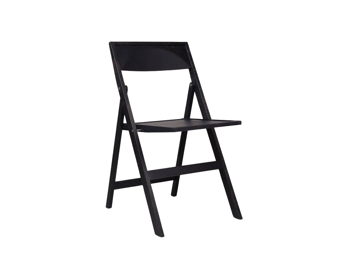 Folding Flat Chair | Ash Black Birch | Reethaus Edition