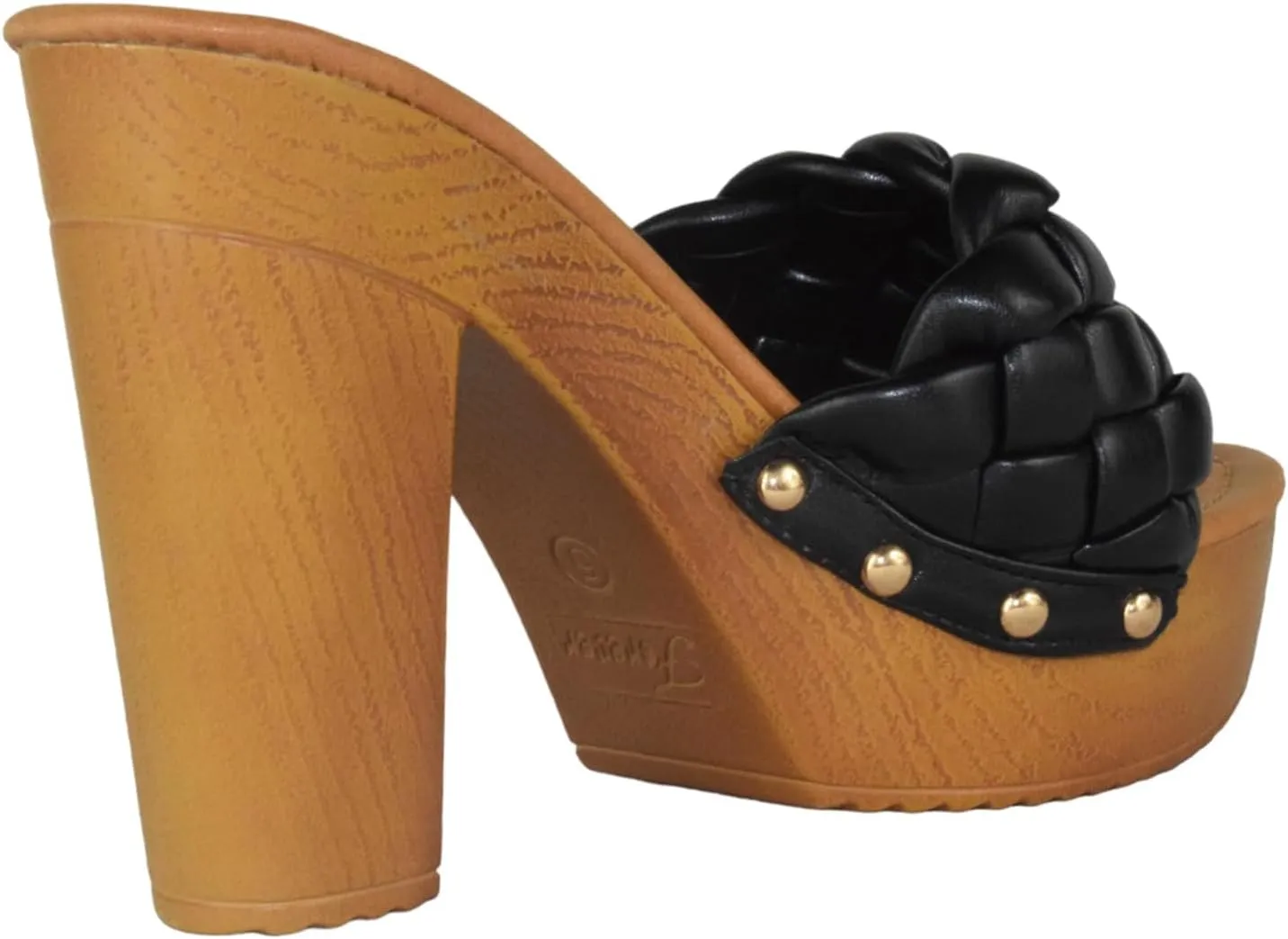 Forever Shoes Women Block High Heel Platform Sandals Braided Band Light Weight Slip On WOOD-06