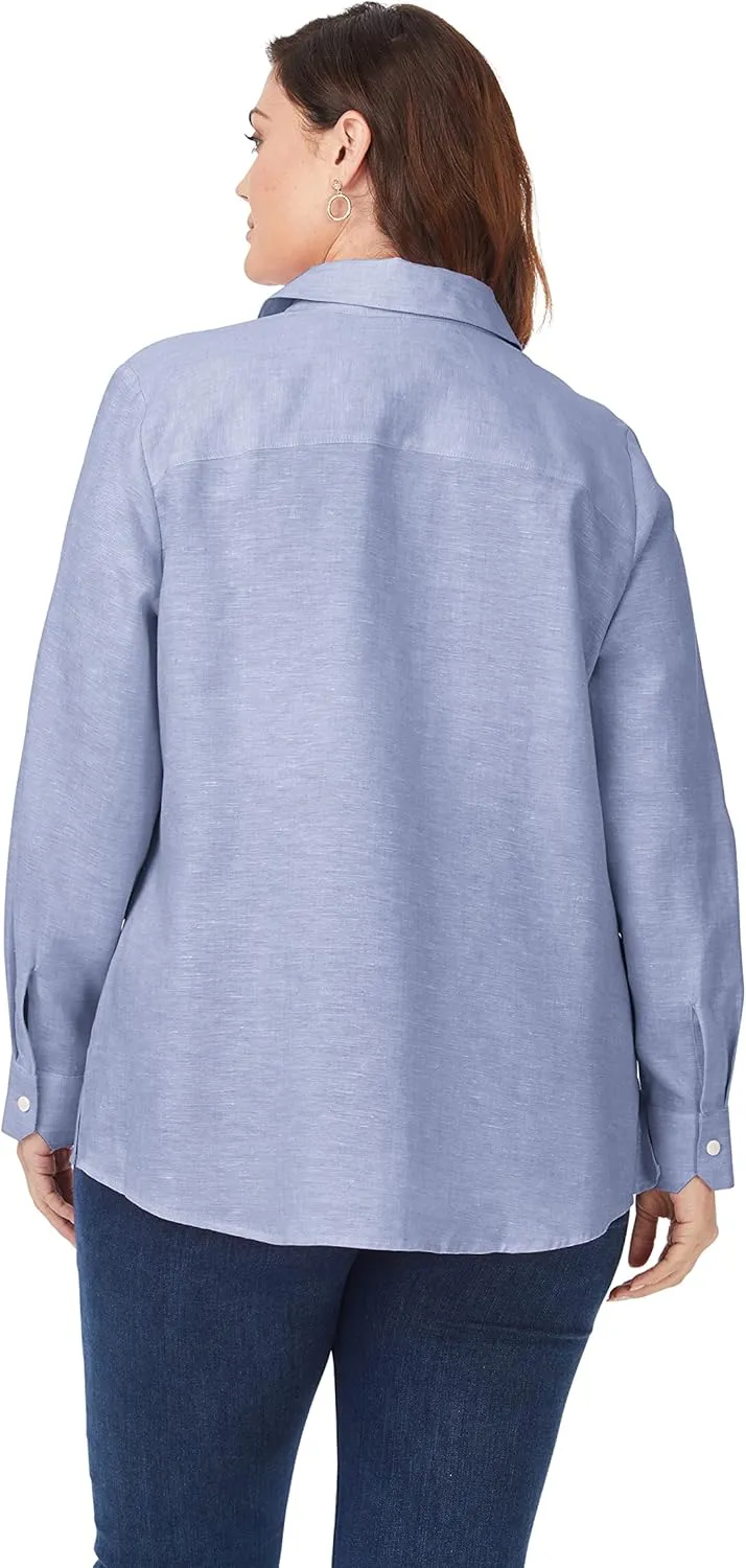 Foxcroft Women's Jordan Long Sleeve Linen Shirt