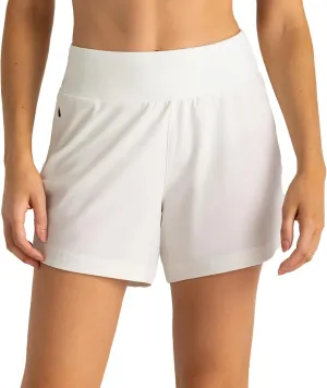 Free Fly Women's Lined Active Breeze Short - Odor Control, Sun Protection UPF 50  Womens Exercise Shorts - 5" Inseam