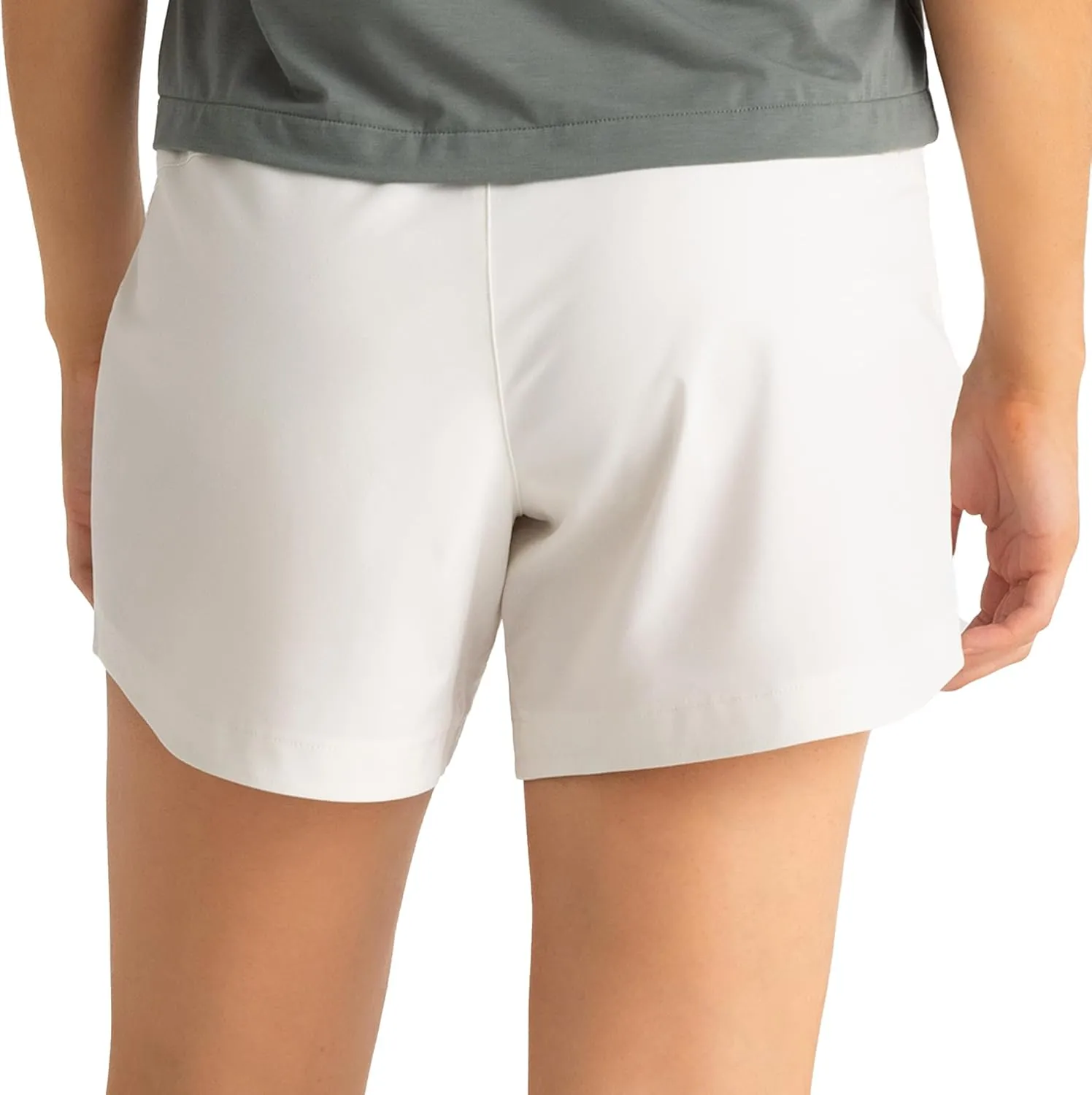 Free Fly Women's Lined Active Breeze Short - Odor Control, Sun Protection UPF 50  Womens Exercise Shorts - 5" Inseam