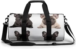 French Bulldog Duffel Bag for Men Women Gym Bag Sports Small Overnight Bag for Travel Weekender, 17.7in/9in/9in, XB0606009
