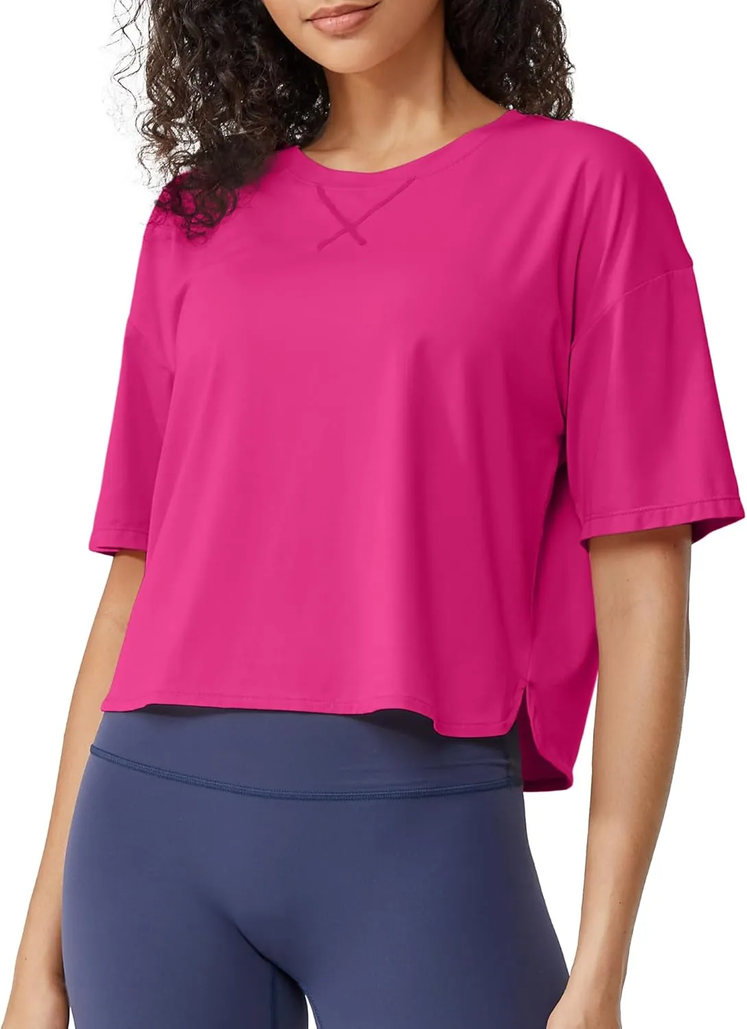 G4Free Lightweight Womens Workout Tops Loose Fit Short Sleeve Summer T Shirts Athletic Gym Tees Basic Yoga Shirts Casual