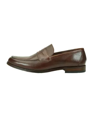 Gagliardi Brown Leather Loafer Scotch Grain Leather