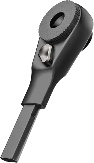 Galvanox Flat-end Ratchet Driver Designed for Leatherman Models - Compatible with Multi-tool Flat Bit Kits and Standard 1/4" Hex Bits (Black)