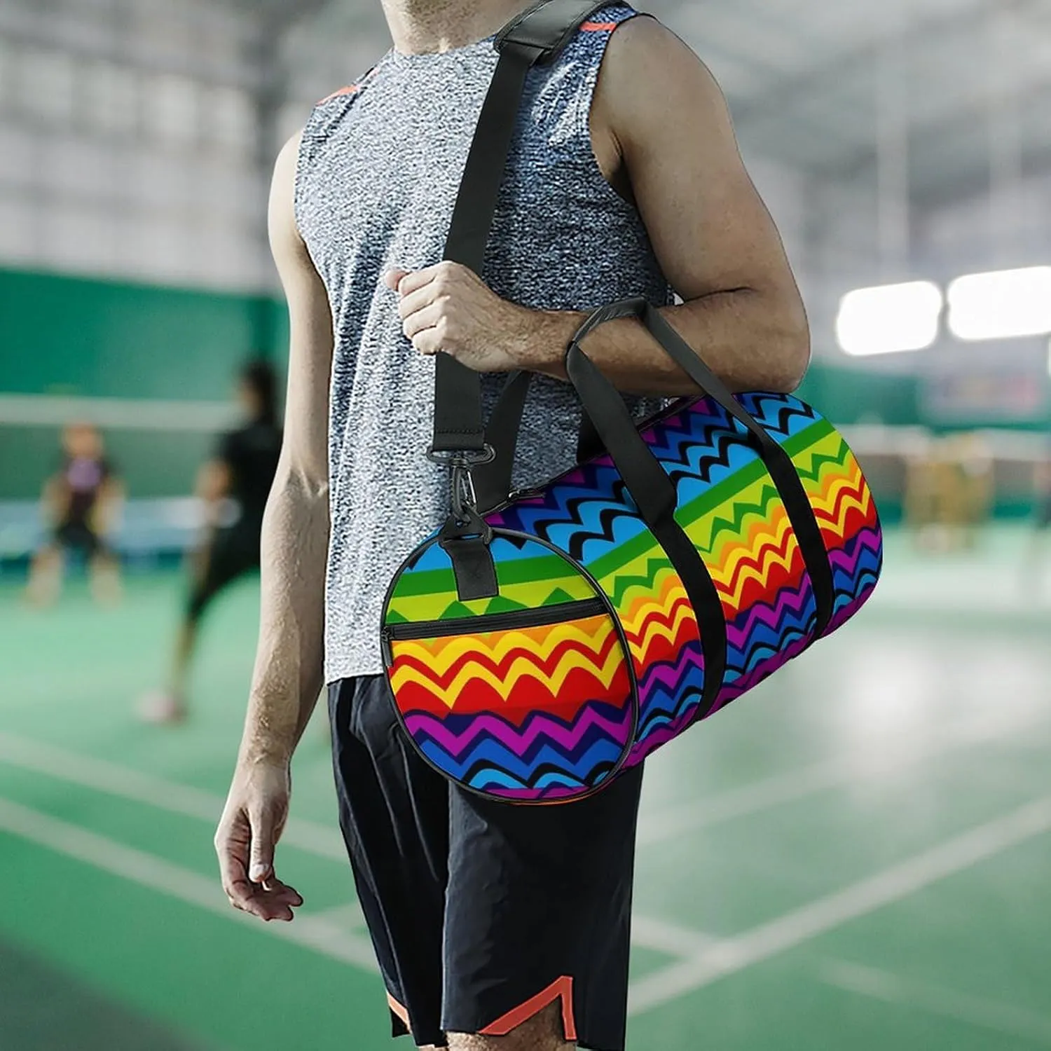 Gay Pride Rainbow Pattern Duffel Bag for Men Women Gym Bag Sports Small Overnight Bag for Travel Weekender