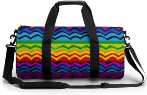 Gay Pride Rainbow Pattern Duffel Bag for Men Women Gym Bag Sports Small Overnight Bag for Travel Weekender