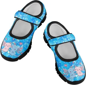 Girls Axolotl Mary Jane Dress Shoes Glitter Ballerina Princess Flat for Wedding, Party, Birthday US 11-2.5