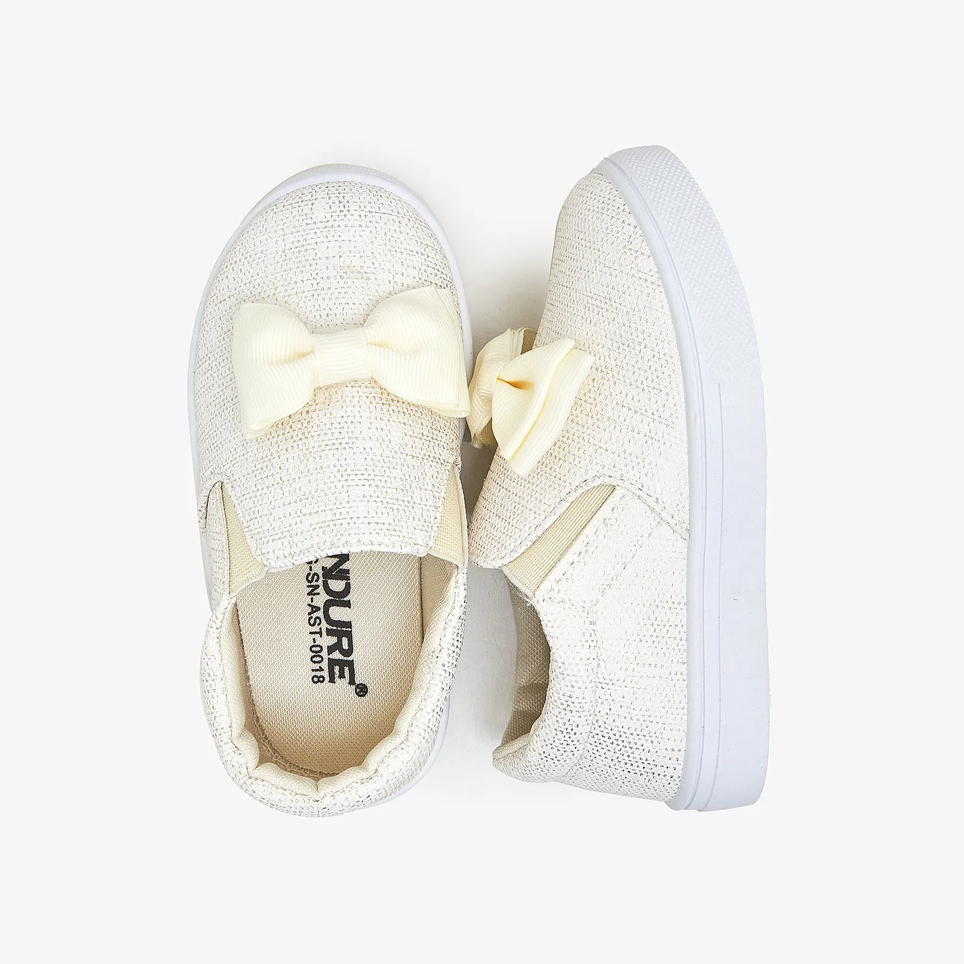 Girls Bow Slip On Shoes