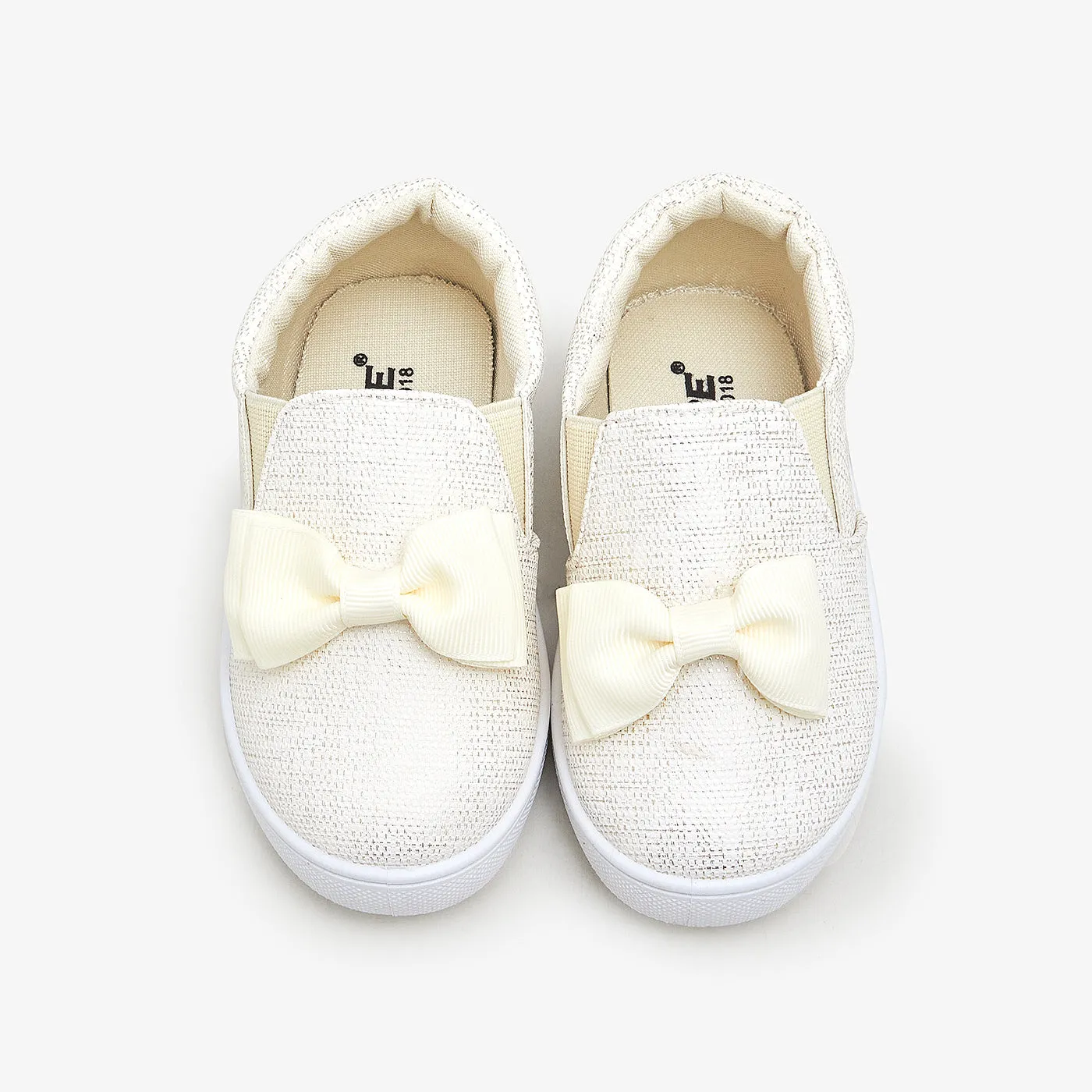 Girls Bow Slip On Shoes