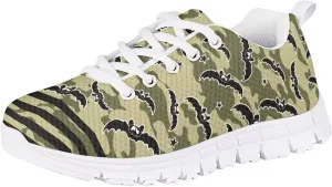 Girls Boys Cute Tennis Shoes Lightweight Soft Sport Sneakers Lace Up Lemon Butterfly Print Kids Running Shoes