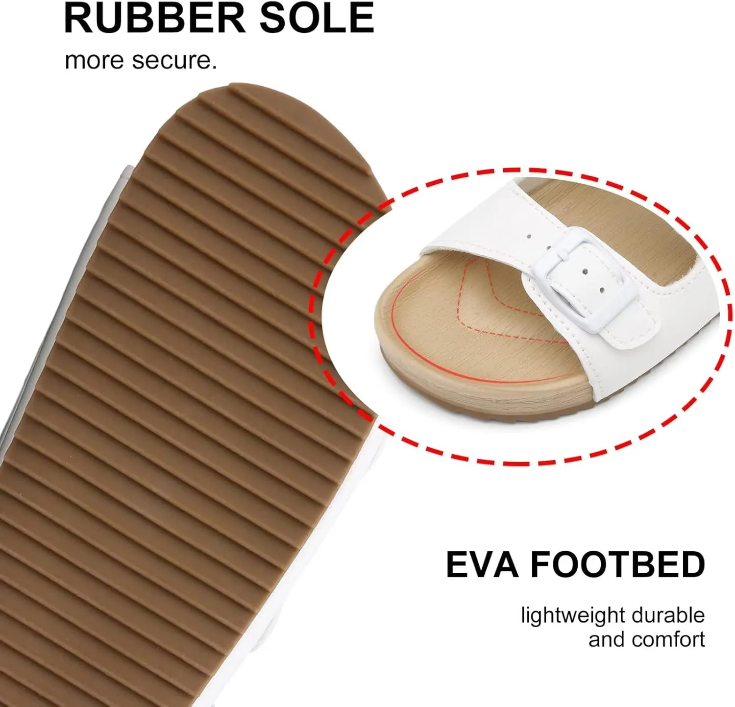 Girls Boys Sandal Adjustable Double Buckle Casual Flat Open Toe Lightweight Summer Shoes Hook Loop Sandal for Toddler Little Big Kid