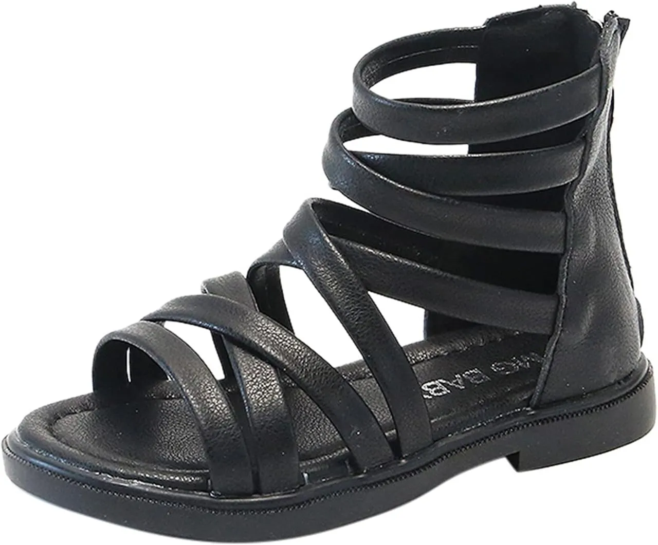 Girls Kids Rubber Sole Ankle Gl𝐚diator Sandals Breathable Cool Slip On Soft Summer Shoes Baby Toddler Light Comfy Shoes