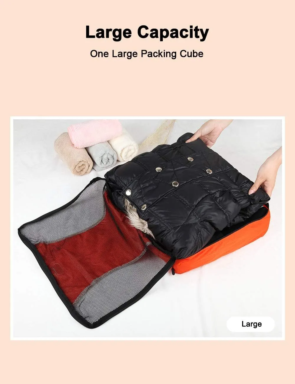 GOX Ultra Light 5 piece Packing Cubes Travel Luggage Organizer 1 Large 2 Medium 2 Small
