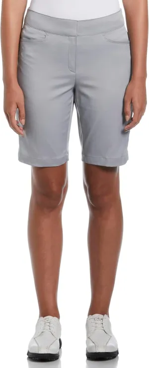 Grand Slam Women’s 19” Solid Tech Golf Short, Moisture–Wicking, Lightweight 360 Stretch Fabric, Sun Protection