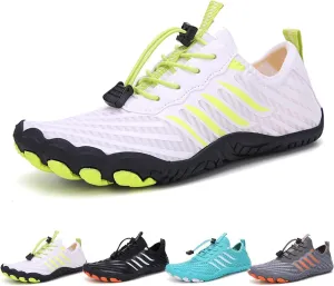 Grounded Footwear for Women Men, 2025 Upgrade Comfortable Lightweight Non-Slip Hike Barefoot Shoes Women Men Water Shoes Wide Toe Box White,11 Women/9 Men