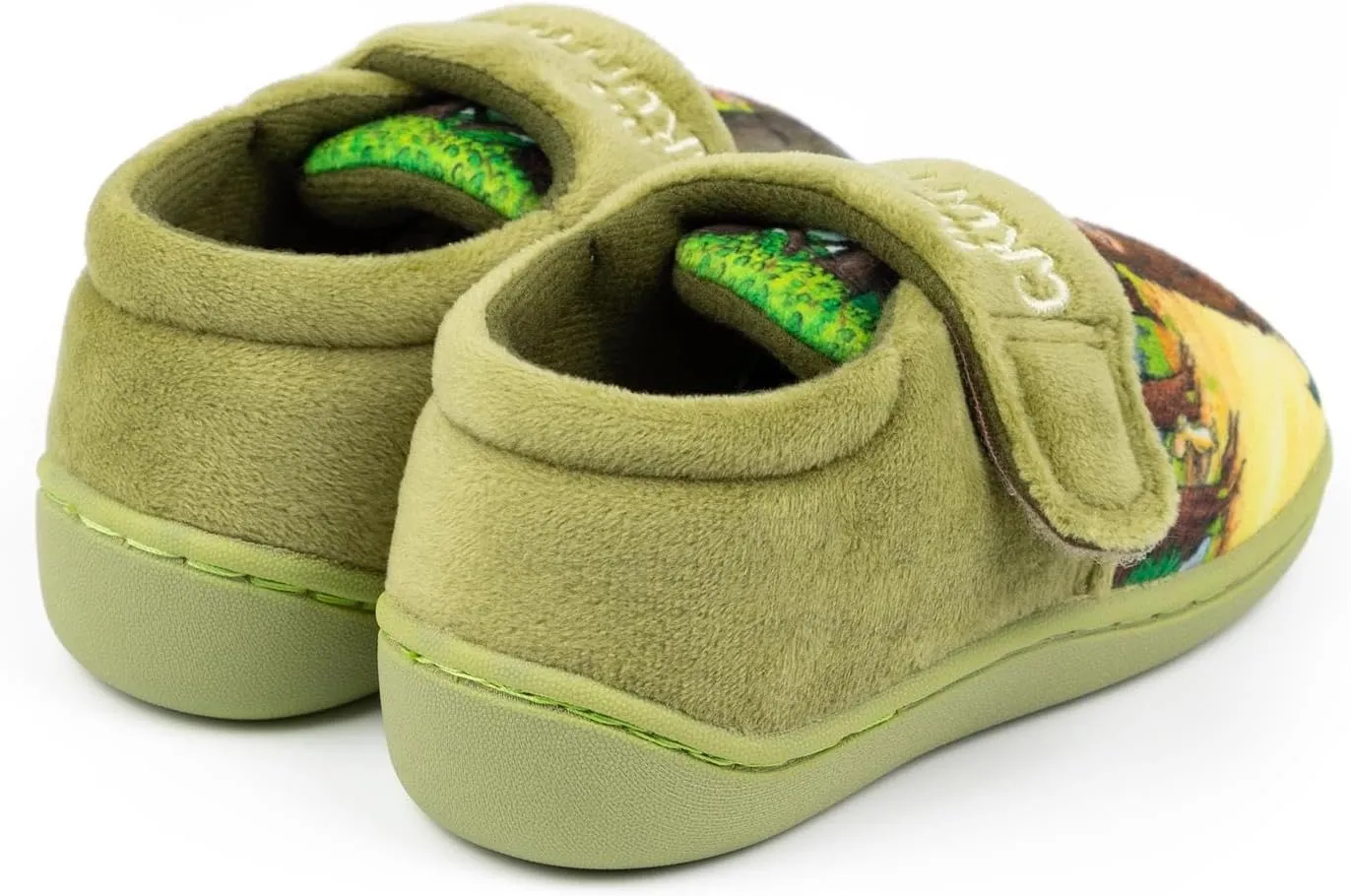Gruffalo The Boys Slippers | Kids Green Graphic Footwear with Adjustable Strap | Storybook Loungewear | Slip On House Shoes
