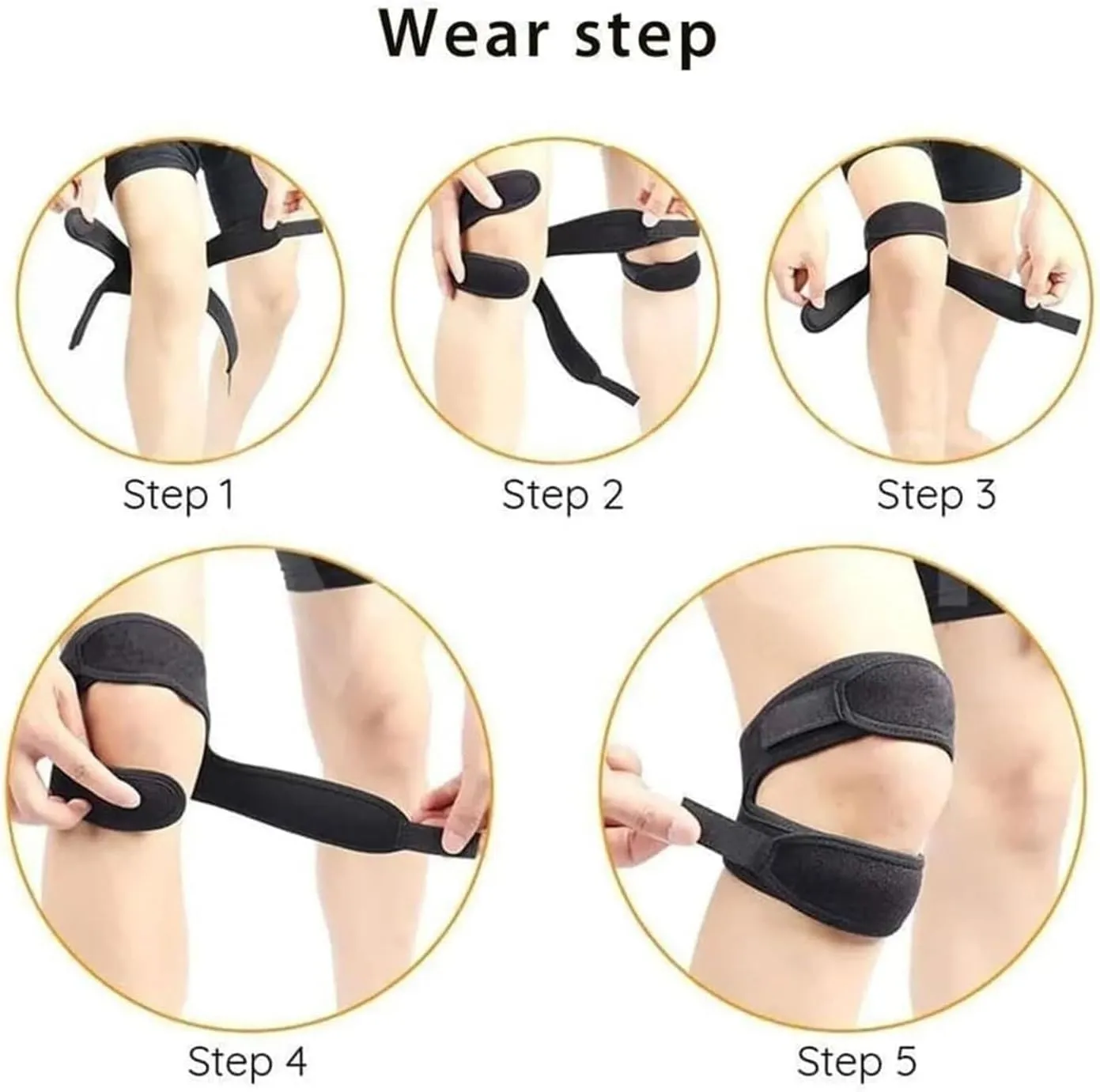 Grunsguru Knee Stabilizer, Grunsguru Stabilizer Knee Brace, 3D Airy Comfort Fabric, Knee Strap for Running, Jumper, Tennis