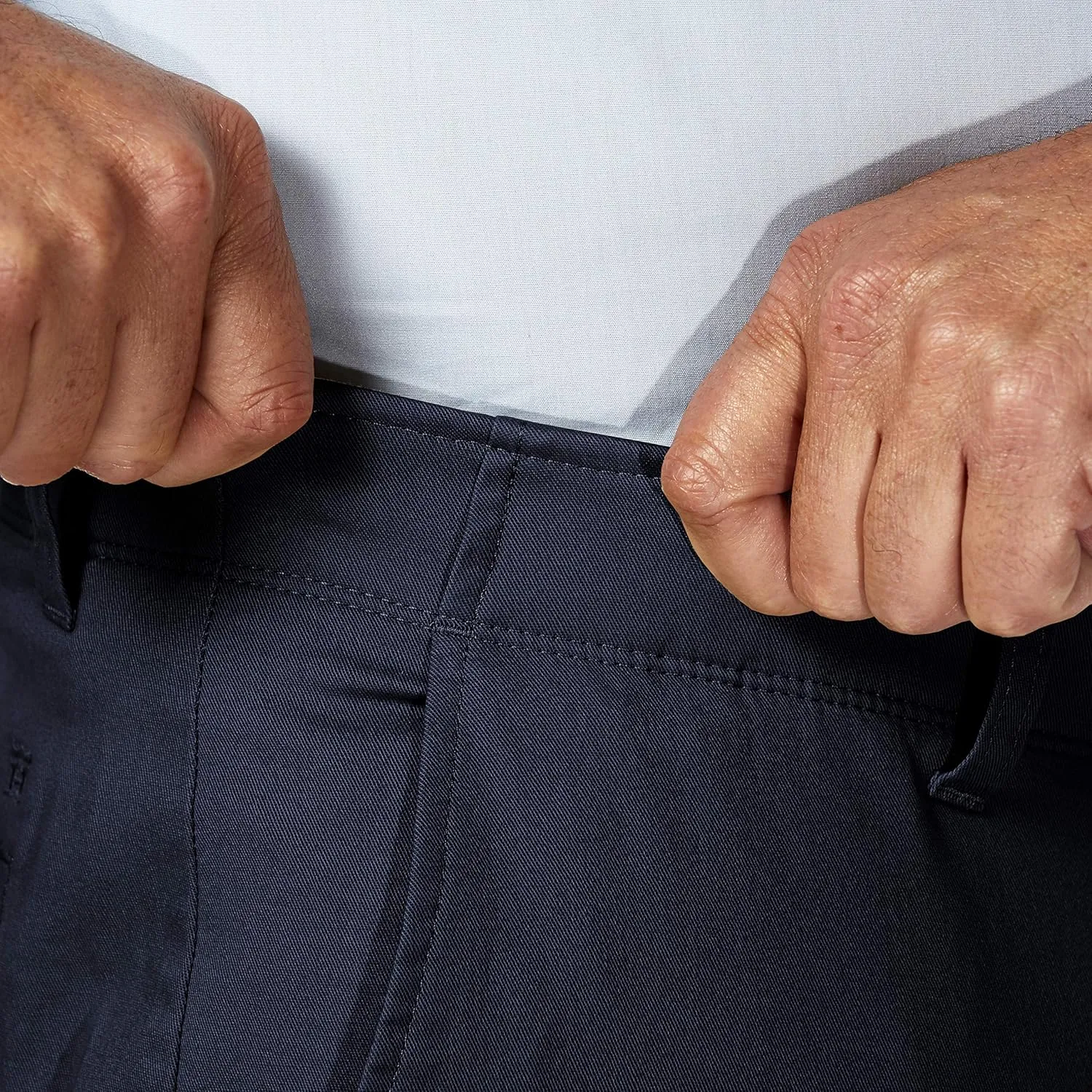 Haggar Men's Comfort Classic Fit Flat Front Flex Waistband Khaki Pant Reg. and Big & Tall Sizes