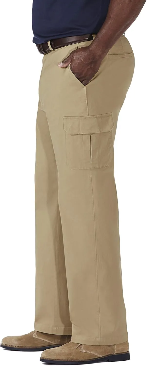 Haggar Men's Stretch Classic Fit Cargo Pant (Regular and Big and Tall Sizes)