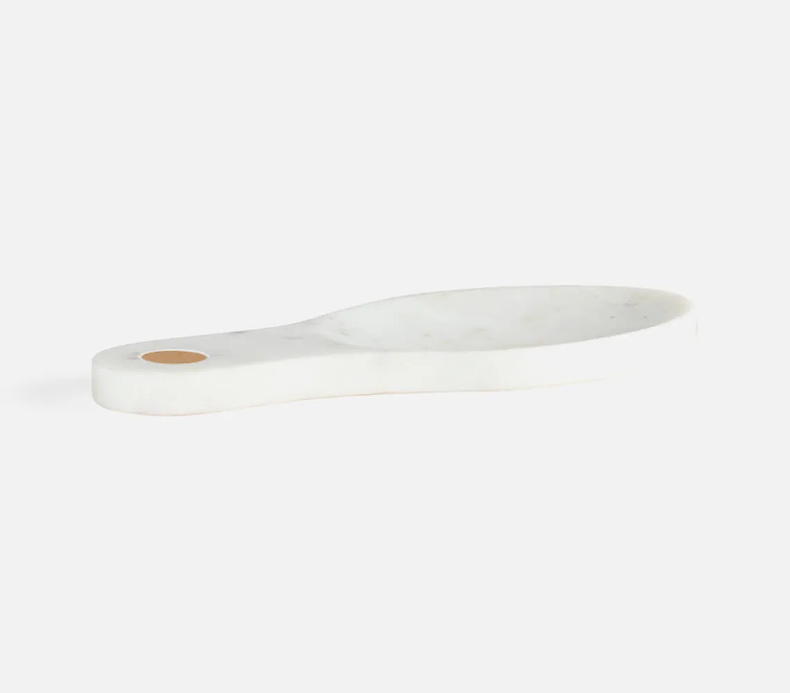 Hand Carved White Marble Tea Bag Rest