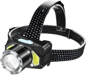 Headlamp Flashlight, Ultra-Light Bright LED Rechargeable Headlight with White Red Light, Waterproof Motion Sensor Head Lamp, 4 Modes for Outdoor Camping Running Cycling Fishing