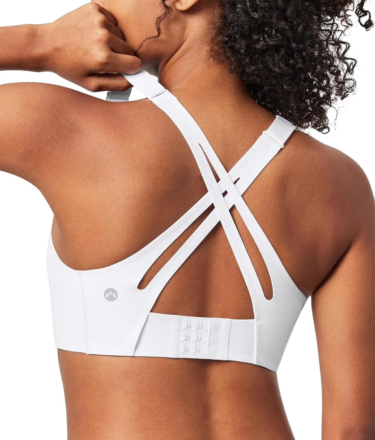 Heathyoga Medium-High Support Sports Bras for Women Molded Cup Adjustable Strappy Sports Bra Supportive Bras for Yoga