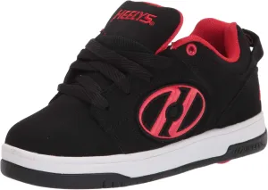 HEELYS girls Voyager Tennis Shoe, Black/Red, 1 Little Kid US