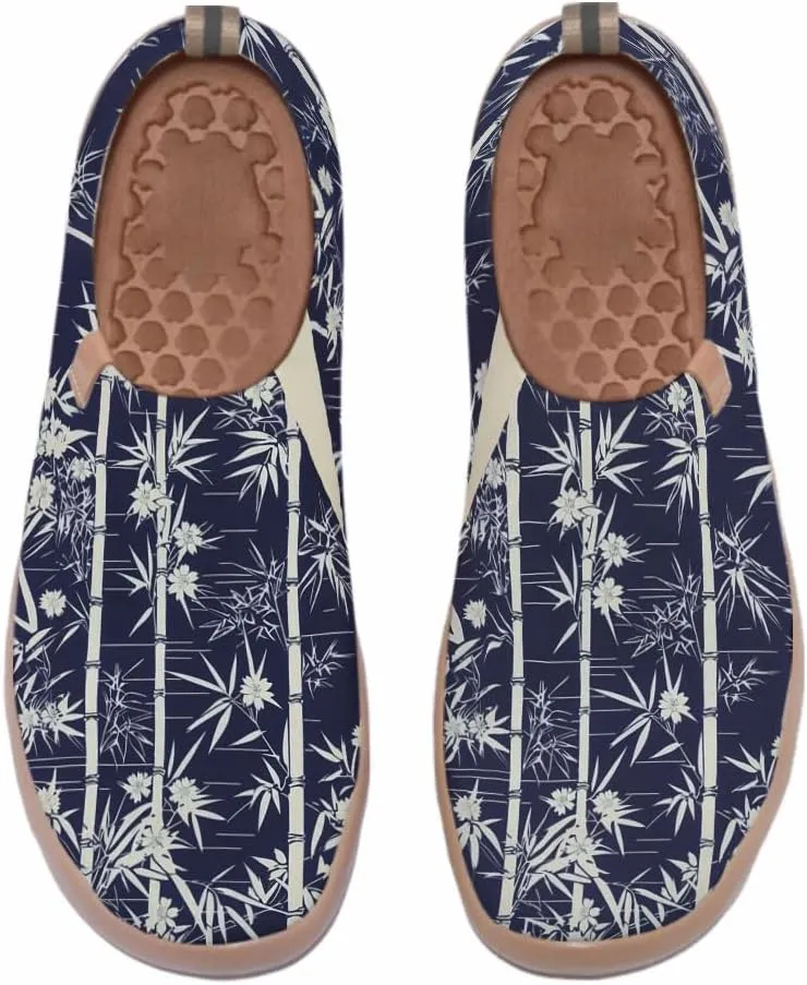 Hetios Women's Travel Footwear Knit Mesh Artistic Slip On Shoes Lightweight Comfortable Casual Loafers