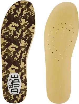 Hey Dude Men's Camo Insoles Green Size 15 | Men's Shoes | Men Slip-on Insoles | Comfortable & Light-Weight