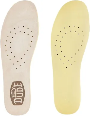 Hey Dude Men's Micro Suede Insoles Tan Size 11 | Men's Shoes | Men Slip-on Insoles | Comfortable & Light-Weight