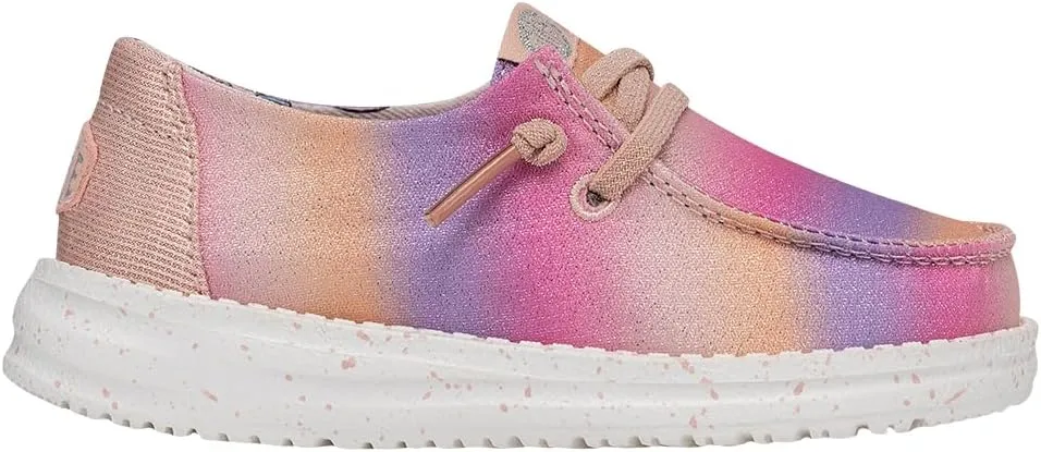 Hey Dude Toddler Wendy Sparkle | Toddler Loafers | Kids Slip on Shoes | Comfortable & Light-Weight