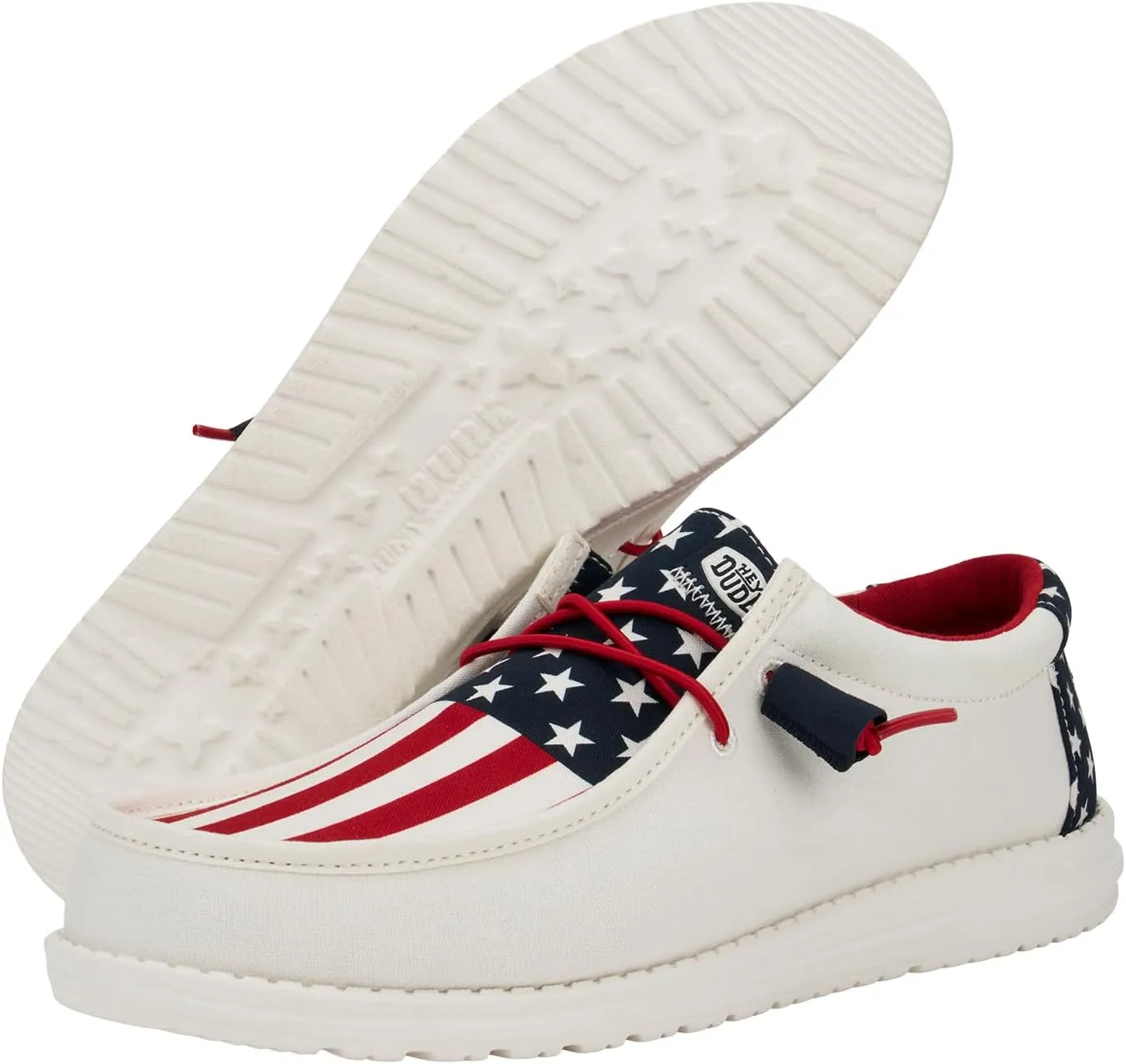 Hey Dude Wally Patriotic, Mens Shoes, Slip-on Loafers, Comfortable & Light-Weight