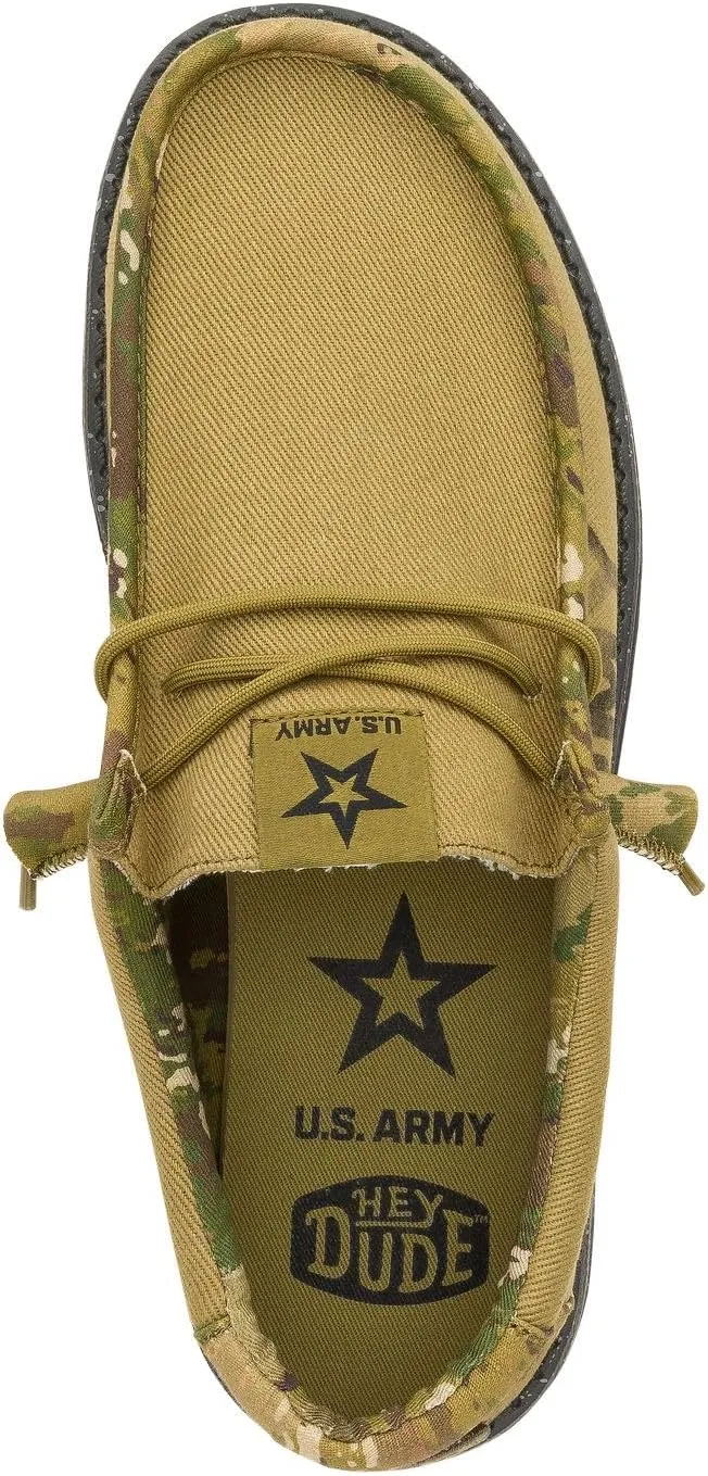 Hey Dude Wally US Army/Navy, Men’s Shoes, Men's Slip-on Loafers, Comfortable & Light-Weight