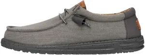 HEYDUDE Men's Wally Washed Canvas, Men’s Shoes, Slip-on Loafers, Comfortable & Light-Weight